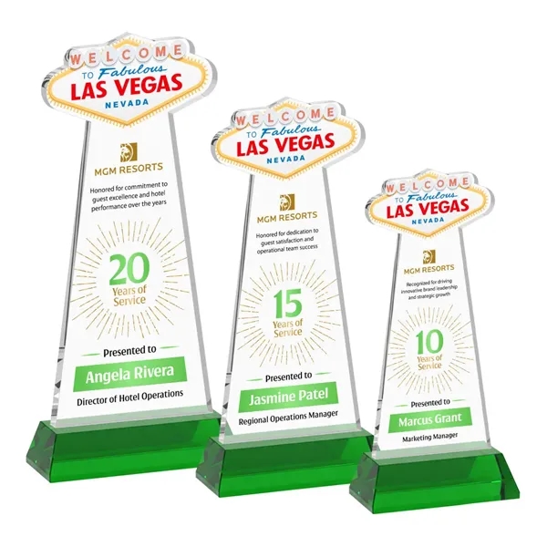 The Las Vegas Award is crafted from premium starfire crystal, featuring... from ASI 84592 St Regis Group / St Regis