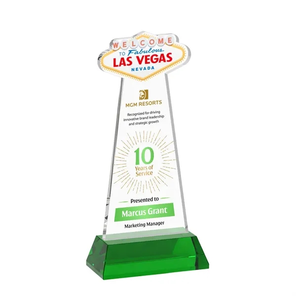 The Las Vegas Award is crafted from premium starfire crystal, featuring... from ASI 84592 St Regis Group / St Regis