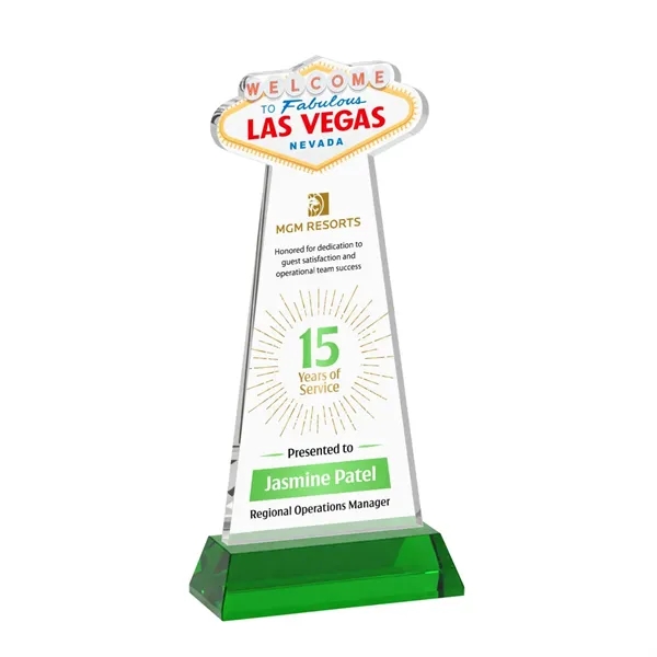 The Las Vegas Award is crafted from premium starfire crystal, featuring... from ASI 84592 St Regis Group / St Regis