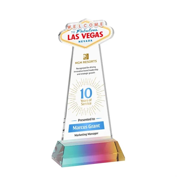 The Las Vegas Award is crafted from premium starfire crystal, featuring... from ASI 84592 St Regis Group / St Regis