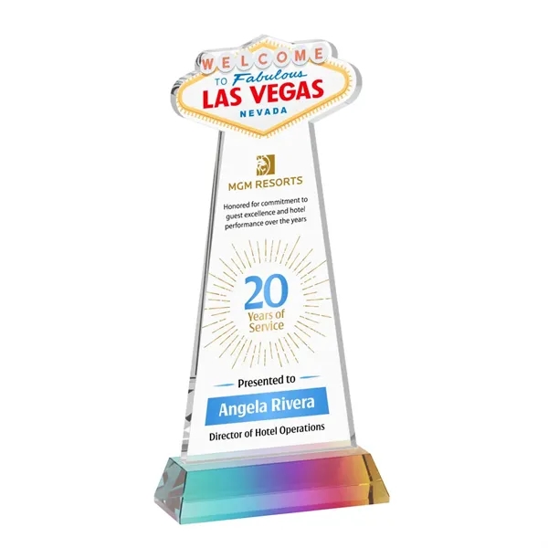 The Las Vegas Award is crafted from premium starfire crystal, featuring... from ASI 84592 St Regis Group / St Regis