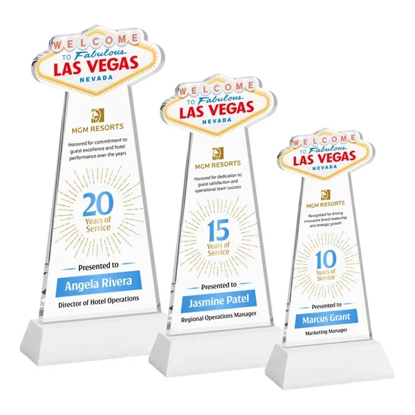 The Las Vegas Award is crafted from premium starfire crystal, featuring... from ASI 84592 St Regis Group / St Regis