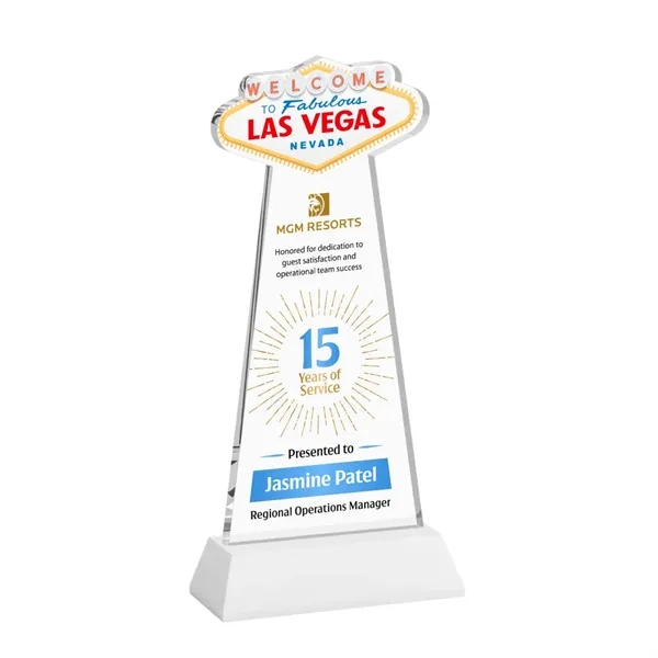 The Las Vegas Award is crafted from premium starfire crystal, featuring... from ASI 84592 St Regis Group / St Regis