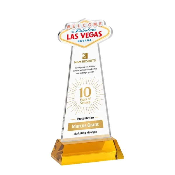 The Las Vegas Award is crafted from premium starfire crystal, featuring... from ASI 84592 St Regis Group / St Regis