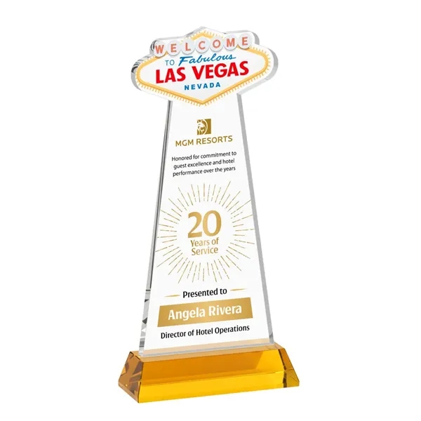 The Las Vegas Award is crafted from premium starfire crystal, featuring... from ASI 84592 St Regis Group / St Regis