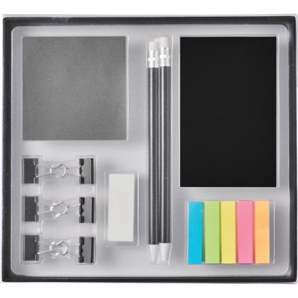Desktop set with mechanical pencil, ballpoint pen, notepad and tape flags.... from ASI 66887 PCNA / Bullet