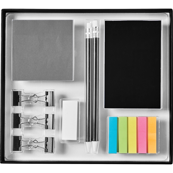Desktop set with mechanical pencil, ballpoint pen, notepad and tape flags.... from ASI 66887 PCNA / Bullet