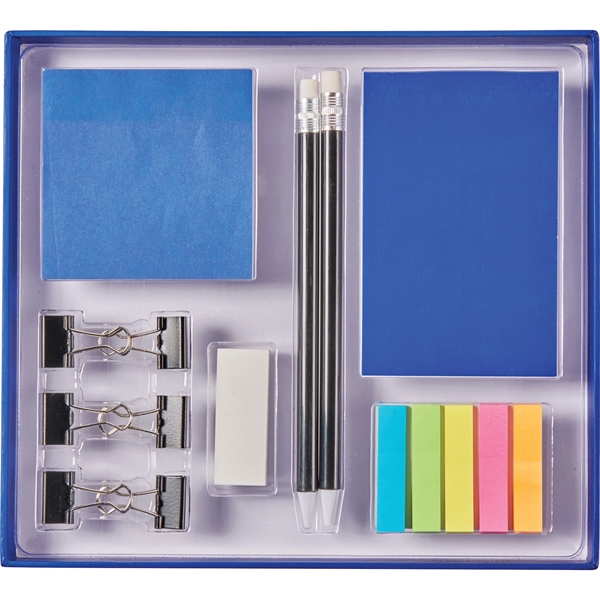 Desktop set with mechanical pencil, ballpoint pen, notepad and tape flags.... from ASI 66887 PCNA / Bullet
