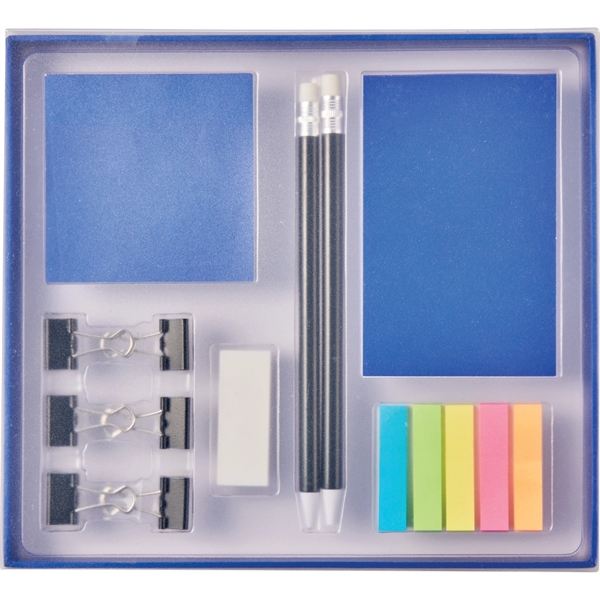 Desktop set with mechanical pencil, ballpoint pen, notepad and tape flags.... from ASI 66887 PCNA / Bullet