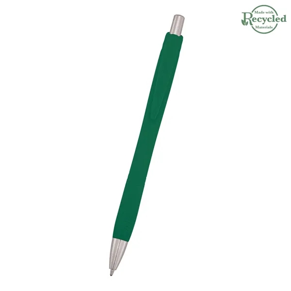 Plunger-action pen measuring 5 1/2" with a smooth rubber finish and... from ASI 61125 Hit Promotional Products / Hit®