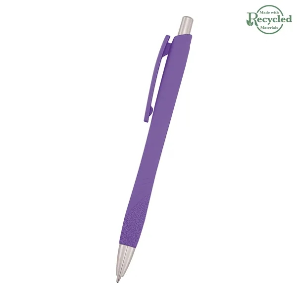 Plunger-action pen measuring 5 1/2" with a smooth rubber finish and... from ASI 61125 Hit Promotional Products / Hit®