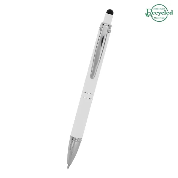 Quilted plunger-action stylus pen made of rubberized aluminum with a unique... from ASI 61125 Hit Promotional Products / Hit®