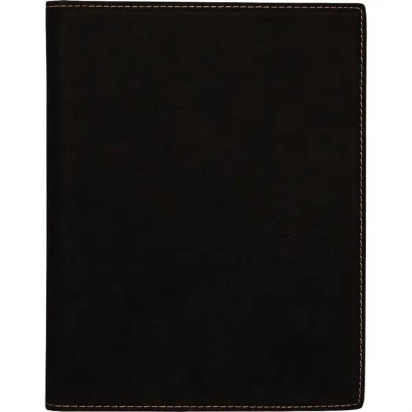 7" x 9" black and gold PU leatherette portfolio with 50-page... from ASI 74601 Calico