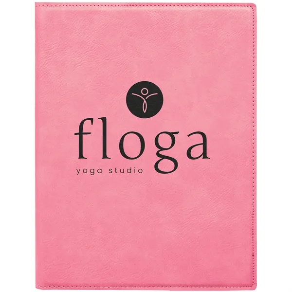 7"  x 9" pink PU leather portfolio with writing pad,... from ASI 74601 Calico