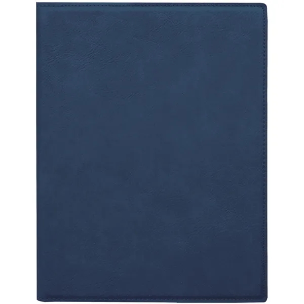 7" x 9" blue and black PU leatherette portfolio with writing... from ASI 74601 Calico
