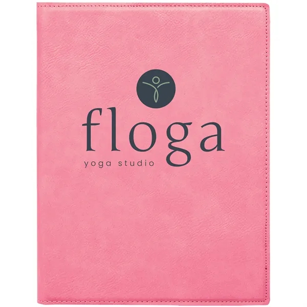 7"  x 9" pink PU leather portfolio with writing pad,... from ASI 74601 Calico