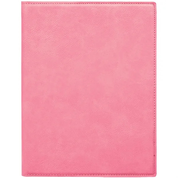 7"  x 9" pink PU leather portfolio with writing pad,... from ASI 74601 Calico