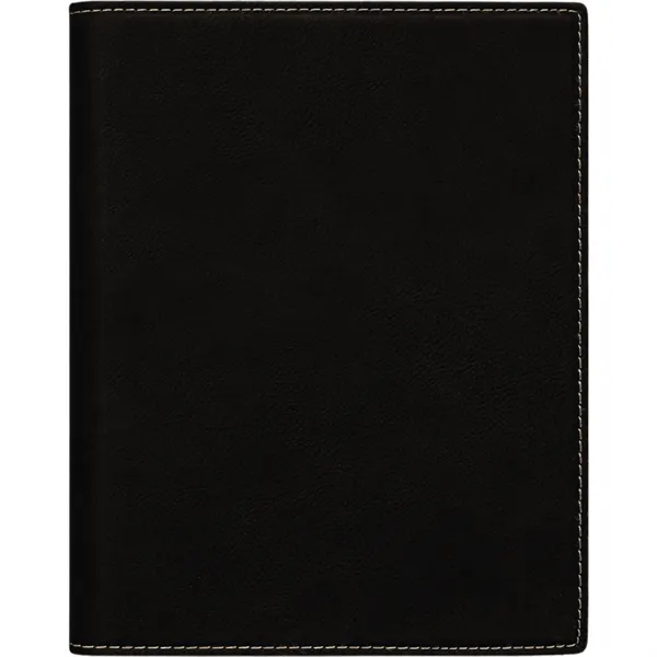7" x 9" black and silver PU leatherette portfolio with 50... from ASI 74601 Calico