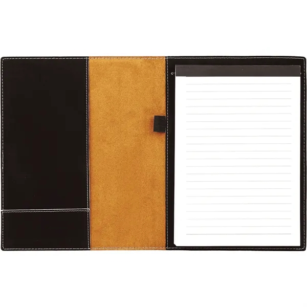 7" x 9" black and silver PU leatherette portfolio with 50... from ASI 74601 Calico