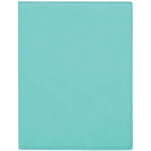 7" x 9" teal PU leatherette portfolio with writing pad, pen... from ASI 74601 Calico