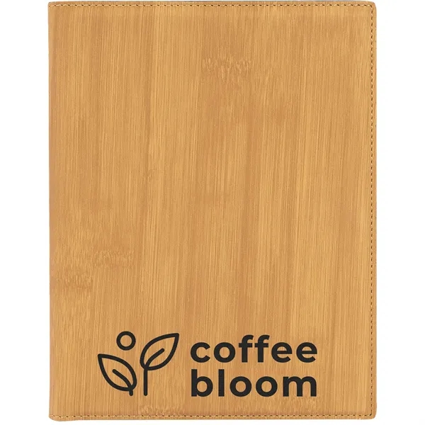 7" x 9" bamboo look PU leatherette portfolio with 50-page pad,... from ASI 74601 Calico