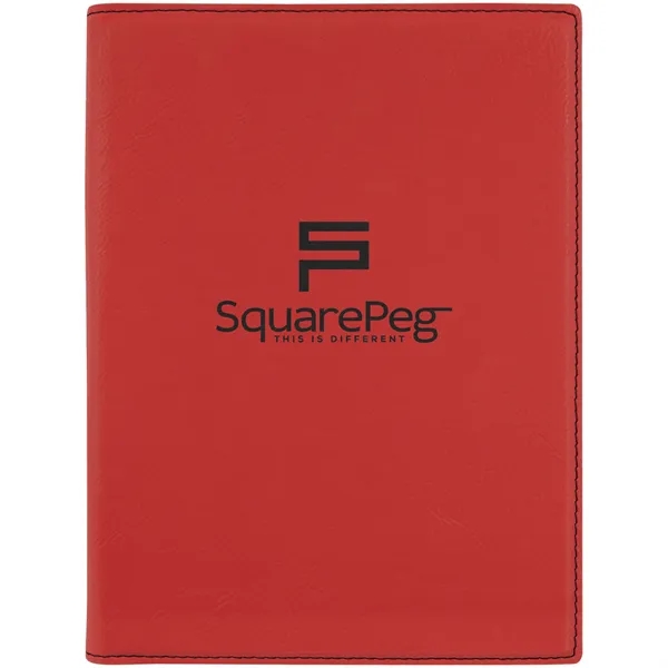 7" x 9" red PU leather portfolio with 50 page writing... from ASI 74601 Calico