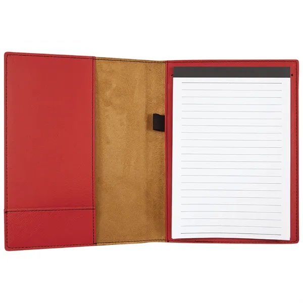 7" x 9" red PU leather portfolio with 50 page writing... from ASI 74601 Calico