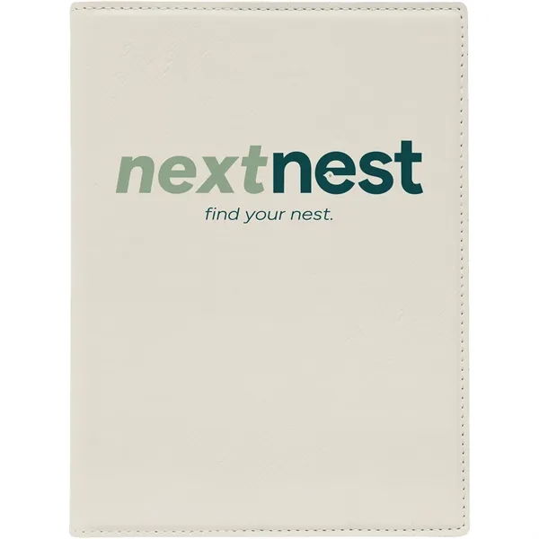 7" x 9" blue and silver PU leatherette portfolio with writing... from ASI 74601 Calico