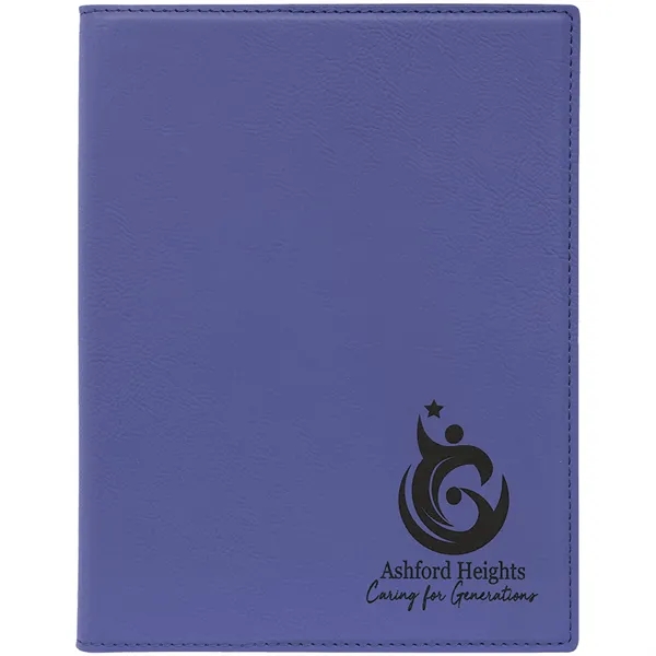 7" x 9" Purpleleatherette portfolio with 50-page pad, pen loop and... from ASI 74601 Calico
