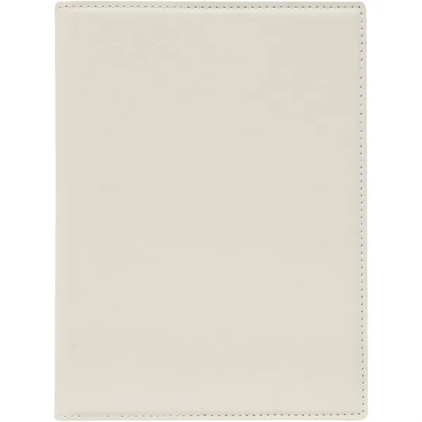 7" x 9" blue and silver PU leatherette portfolio with writing... from ASI 74601 Calico