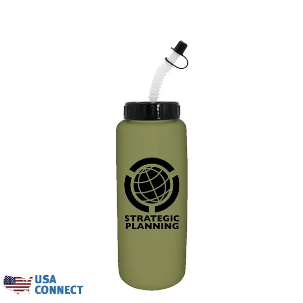 32 oz Grip Bottle with Flexible Straw - USA Connect... from ASI 30270 Aakron Line