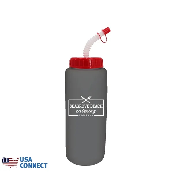 32 oz Grip Bottle with Flexible Straw - USA Connect... from ASI 30270 Aakron Line