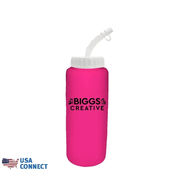 32 oz Grip Bottle with Flexible Straw - USA Connect... from ASI 30270 Aakron Line