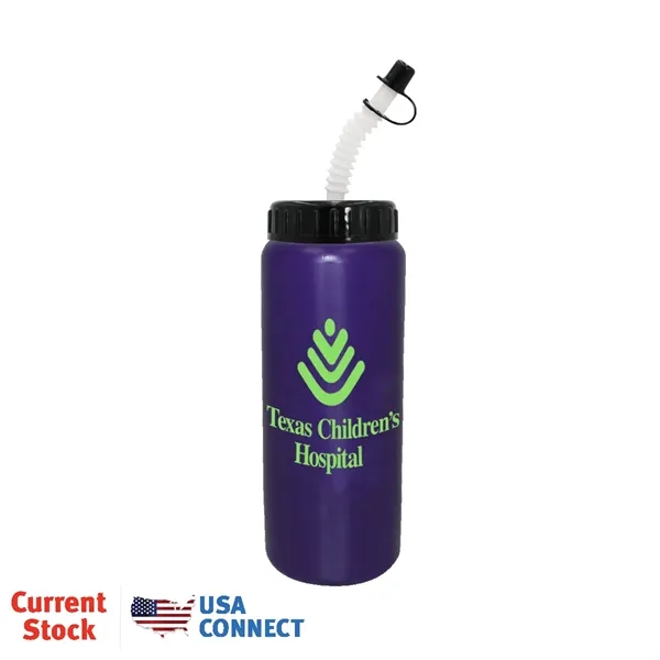 32 oz Grip Bottle with Flexible Straw - USA Connect... from ASI 30270 Aakron Line
