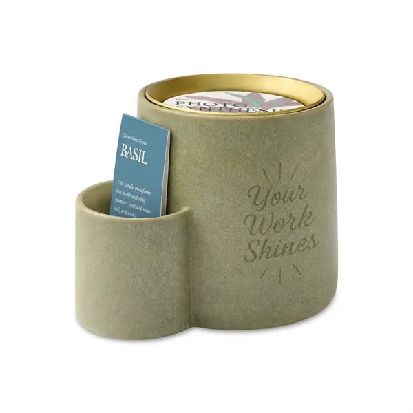 Convertible 8 oz Soy Candle with Self-Watering Ceramic Planter... from ASI 56070 Gemline / Gemline®