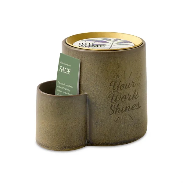 Convertible 8 oz Soy Candle with Self-Watering Ceramic Planter... from ASI 56070 Gemline / Gemline®