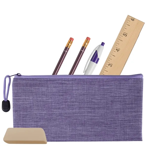 School kit with zippered pouch, pencils, pen, eraser and 6" wooden... from ASI 52840 Evans Manufacturing
