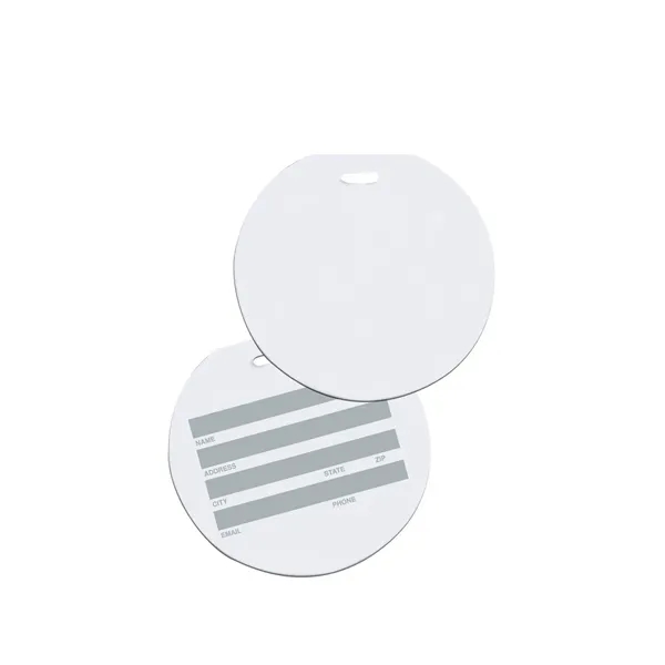 Round bag tag with standard tinted write-on ID surface, standard strap... from ASI 68507 The Magnet Group / Perfect Line