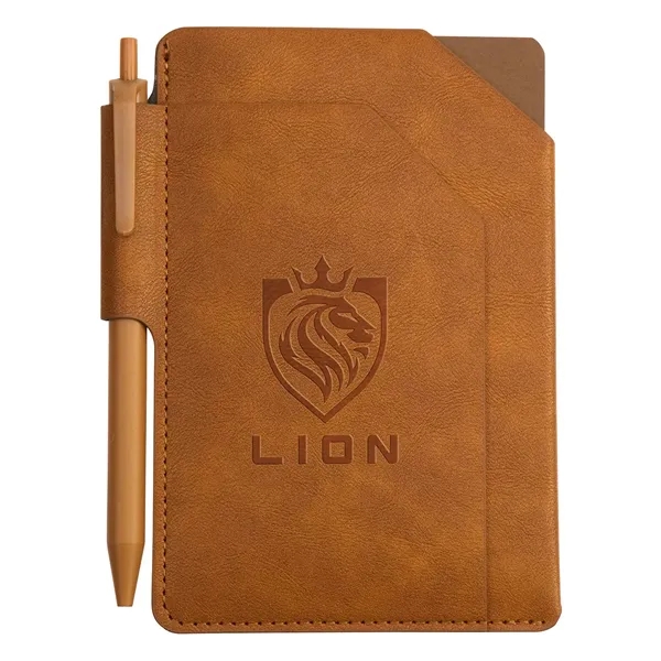 Mini Notebook With Pen & Front Pocket... from ASI 36730 Ariel Premium Supply Inc