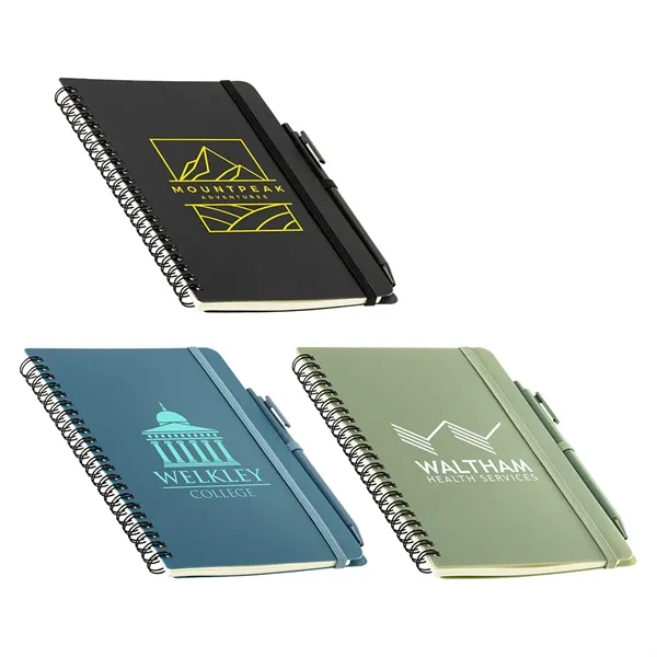 Repreve® Recycled Hardcover Spiral Notebook with Pen... from ASI 36730 Ariel Premium Supply Inc