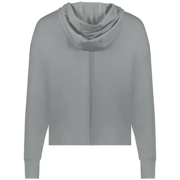 Girls hoodie with raw edge detailing.... from ASI 37461 Augusta Sportswear / Holloway Sportswear