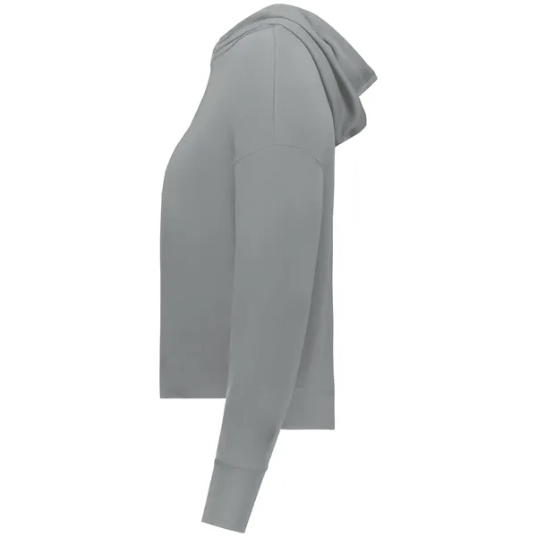 Girls hoodie with raw edge detailing.... from ASI 37461 Augusta Sportswear / Holloway Sportswear