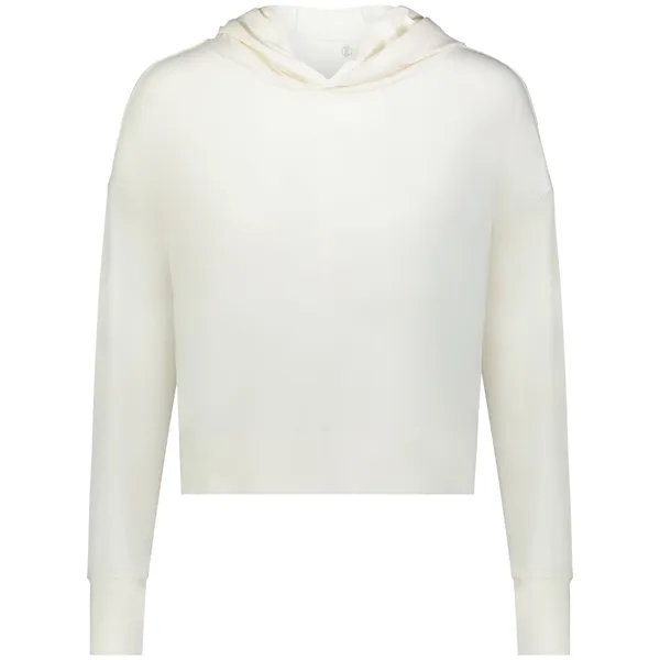 Girls hoodie with raw edge detailing.... from ASI 37461 Augusta Sportswear / Holloway Sportswear