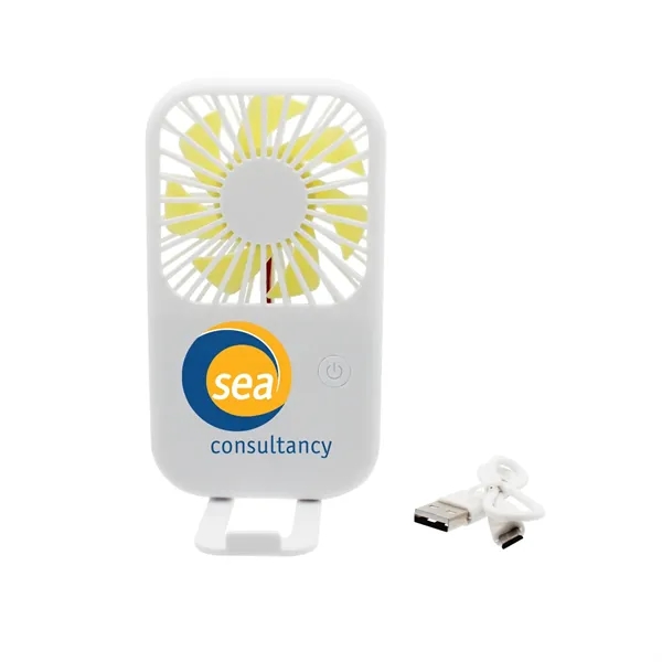 Portable Fan with Phone Holder, Full Color Digital... from ASI 30270 Aakron Line