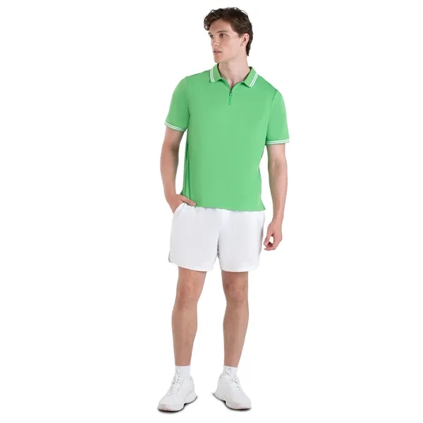 Moisture wicking adult size polo with zippered placket.... from ASI 37461 Augusta Sportswear / Holloway Sportswear