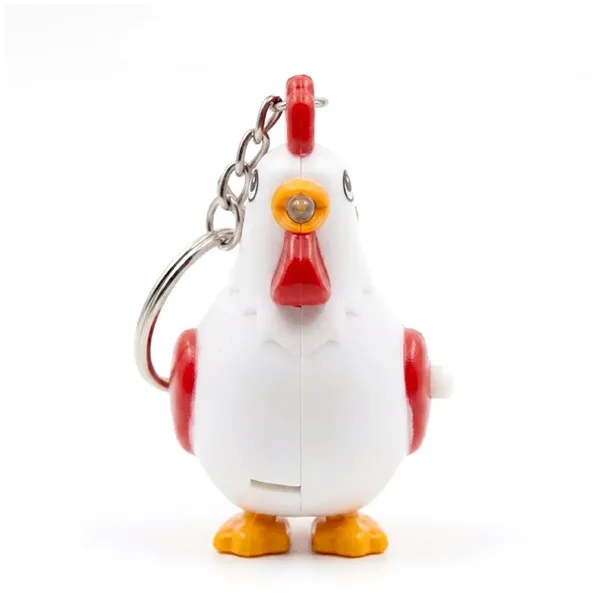 Plastic crowing rooster LED light keychain. Super bright LED light turns... from ASI 31517 Admart Products / Admart Line