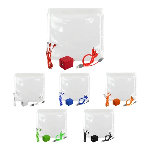 Clear A+C Wall, Cable & Ear Bud Set... from ASI 30208 A P Specialties / AP Specialties