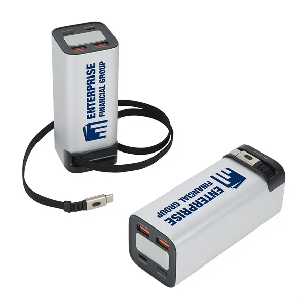 20000mAh 100W PD Power Bank with Retractable Charging Cable... from ASI 36730 Ariel Premium Supply Inc