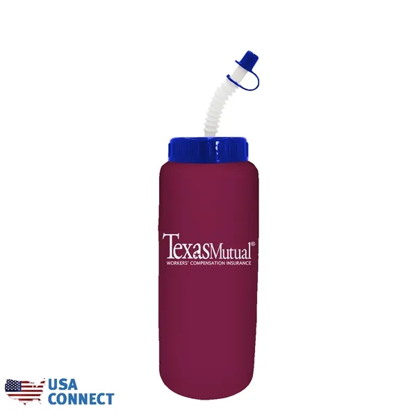 32 oz Grip Bottle with Flexible Straw - USA Connect... from ASI 30270 Aakron Line