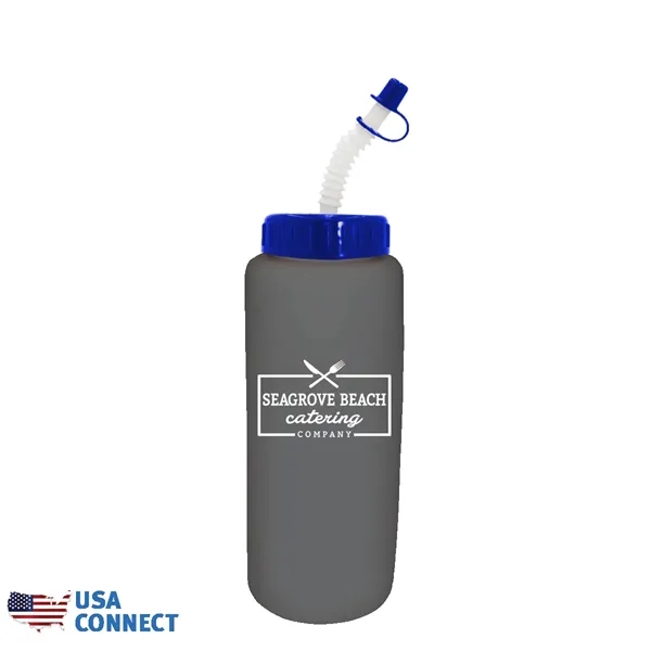 32 oz Grip Bottle with Flexible Straw - USA Connect... from ASI 30270 Aakron Line